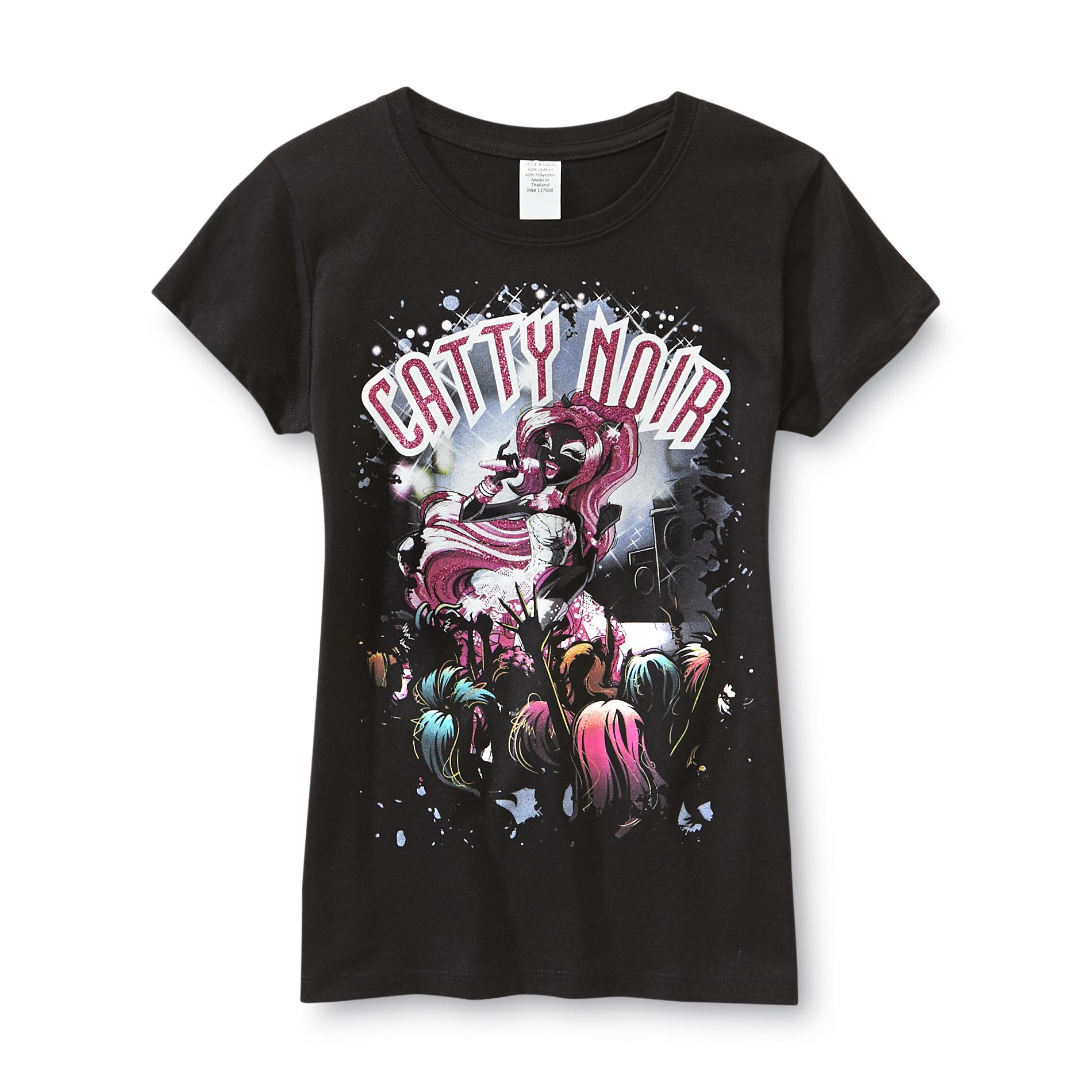 Monster High Girl's Graphic T-Shirt - Catty Noir Autograph