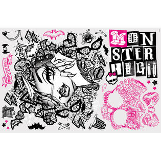 Roommates Monster High Face With Lace Peel Stick Wall Decals