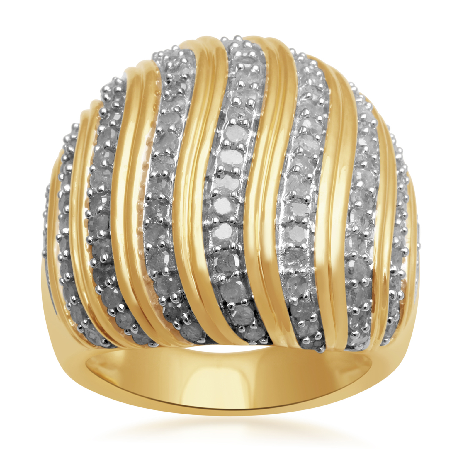 2 cttw Gold Over Brass Diamond Ring