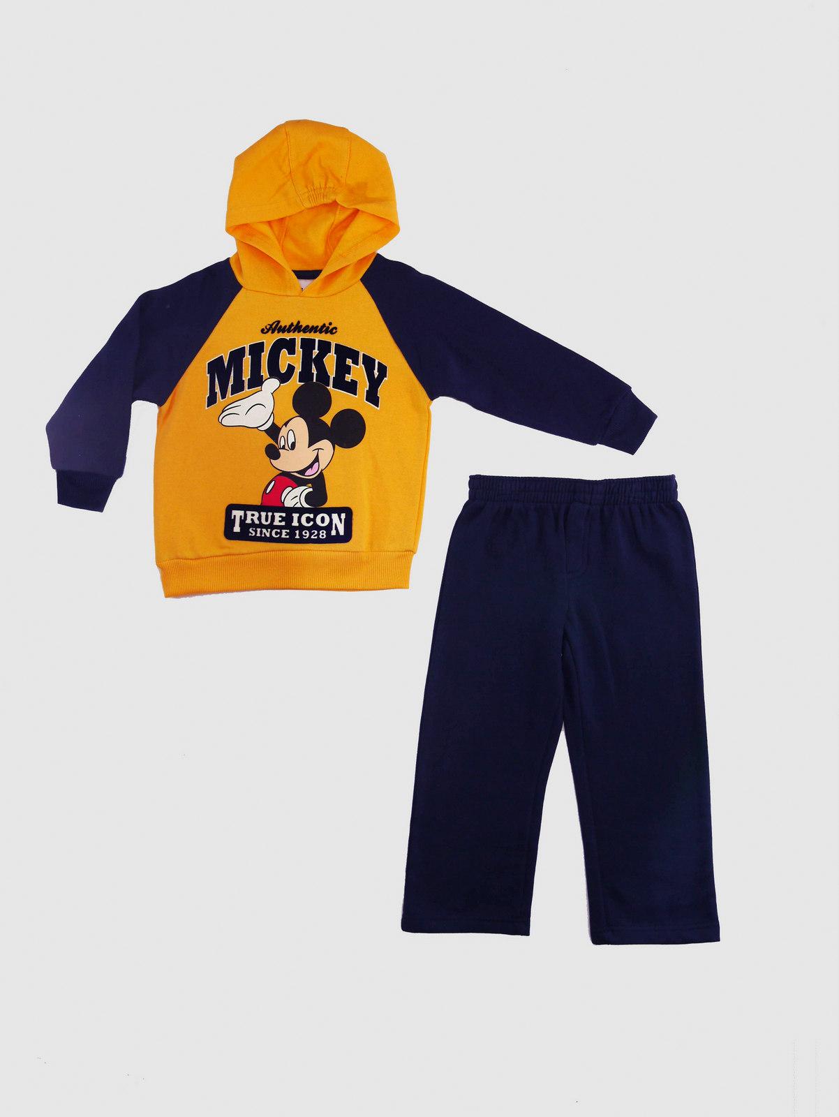 Disney Mickey Mouse Toddler Boy's Hooded T-Shirt & Pants