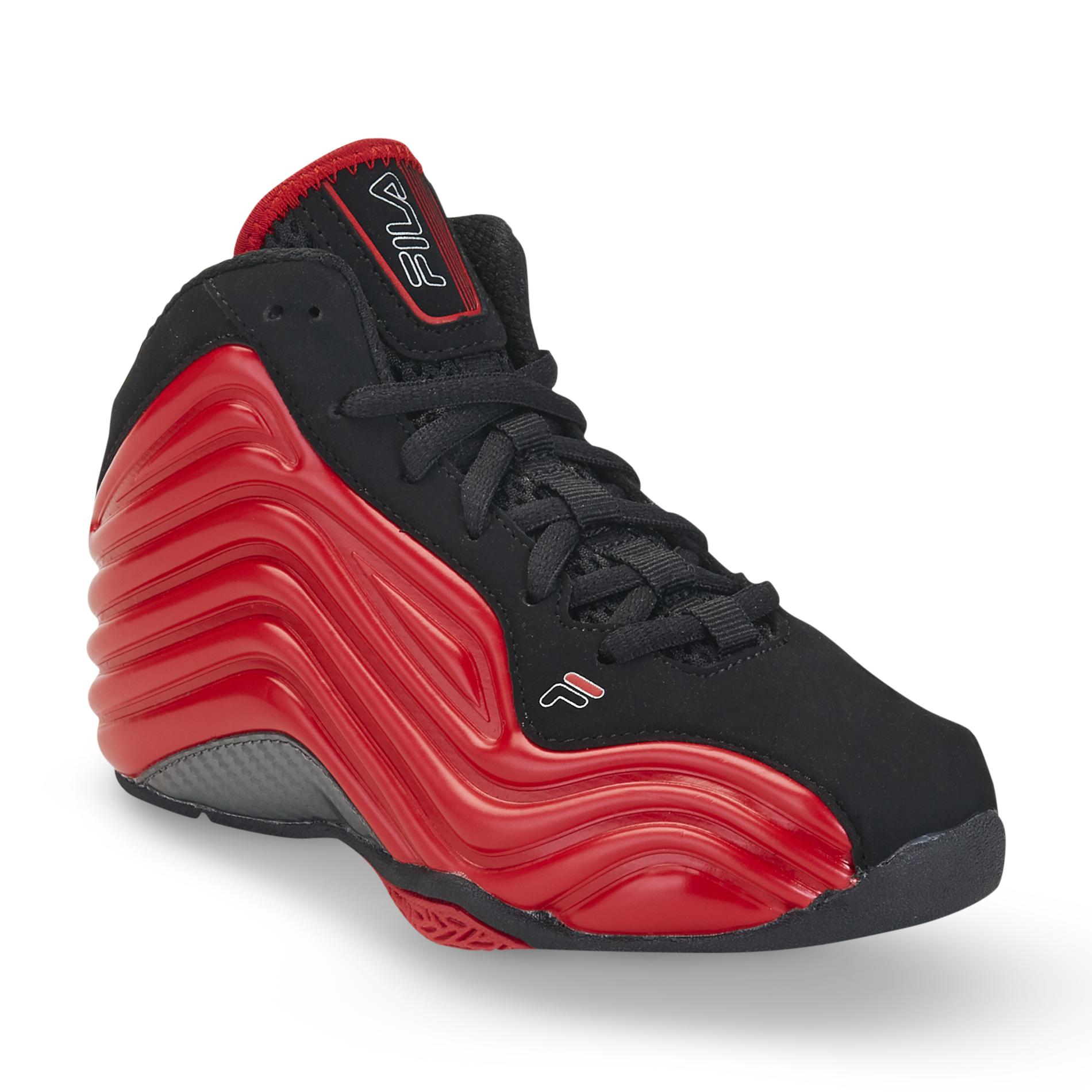 Fila Boy's Vindicator Black/Red Basketball Shoe