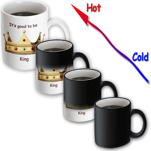 3dRose - Funny Quotes And Sayings - Its good to be king - 11 oz Transforming mug 3dRose - Funny Quotes And Sayings - Its good to be king - 11 oz Transforming mug