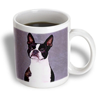 3dRose - Dogs Boston Terrier - Boston Terrier - 11 oz mug, White 3dRose - Dogs Boston Terrier - Boston Terrier - 11 oz mug, White