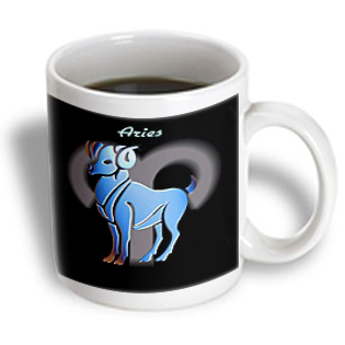 3dRose - Zodiac Signs Horoscope - Aries Zodiac Sign - 15 oz mug, White 3dRose - Zodiac Signs Horoscope - Aries Zodiac Sign - 15 oz mug, White