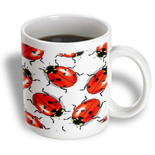 3dRose - Insects - Ladybug - 11 oz mug, White 3dRose - Insects - Ladybug - 11 oz mug, White