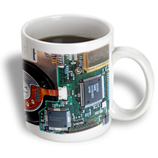 3dRose - Florene Decorative - Computer World - 15 oz mug, White 3dRose - Florene Decorative - Computer World - 15 oz mug, White