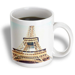 3dRose - Florene France - Eiffel Tower - 15 oz mug, White 3dRose - Florene France - Eiffel Tower - 15 oz mug, White