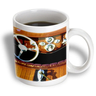 3dRose - Danita Delimont - Boats - Woodwork on a wooden boat sparkles in the sun - US48 RDU0075 - Richard Duval - 15 oz mug, White 3dRose - Danita Delimont - Boats - Woodwork on a wooden boat sparkles in the sun - US48 RDU0075 - Richard Duval - 15 oz mug, White