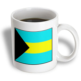 3dRose - Florene World Flag Buttons - Photo Of Bahamas Flag Button - 11 oz mug, White 3dRose - Florene World Flag Buttons - Photo Of Bahamas Flag Button - 11 oz mug, White