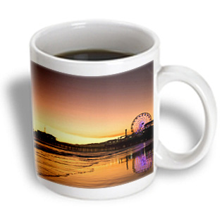 3dRose - Danita Delimont - California - California Santa Monica Pier - US05 BJA0432 - Jaynes Gallery - 11 oz mug, White 3dRose - Danita Delimont - California - California Santa Monica Pier - US05 BJA0432 - Jaynes Gallery - 11 oz mug, White