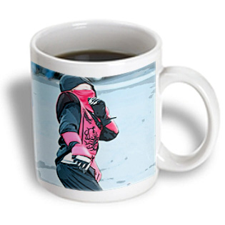 3dRose - Jos Fauxtographee Cutout - A boy doing Ninja moves with his cute Halloween costume - 11 oz mug, White 3dRose - Jos Fauxtographee Cutout - A boy doing Ninja moves with his cute Halloween costume - 11 oz mug, White