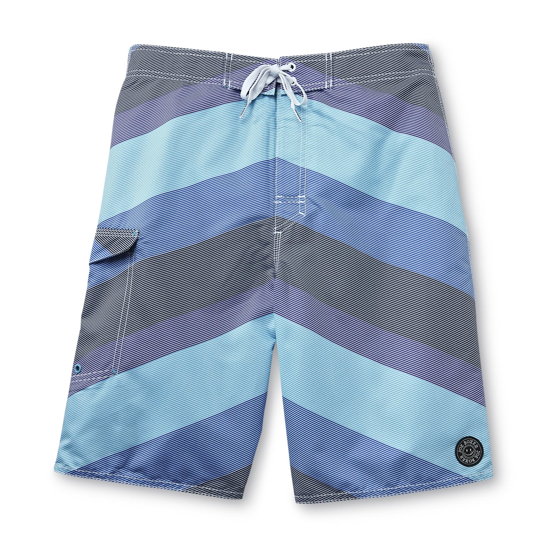 Joe Boxer Men's Cargo Board Shorts - V-Stripes
