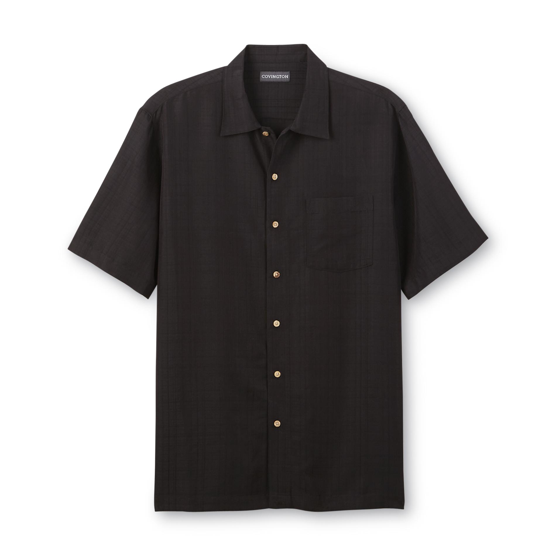 Covington Men's Short-Sleeve Button Front Shirt - Windowpane