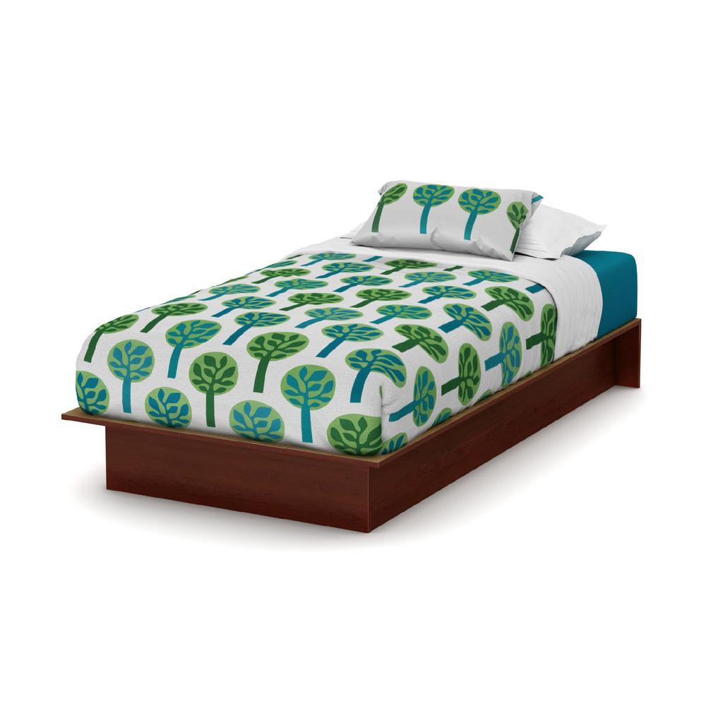 South Shore Libra Twin Platform Bed in Royal Cherry