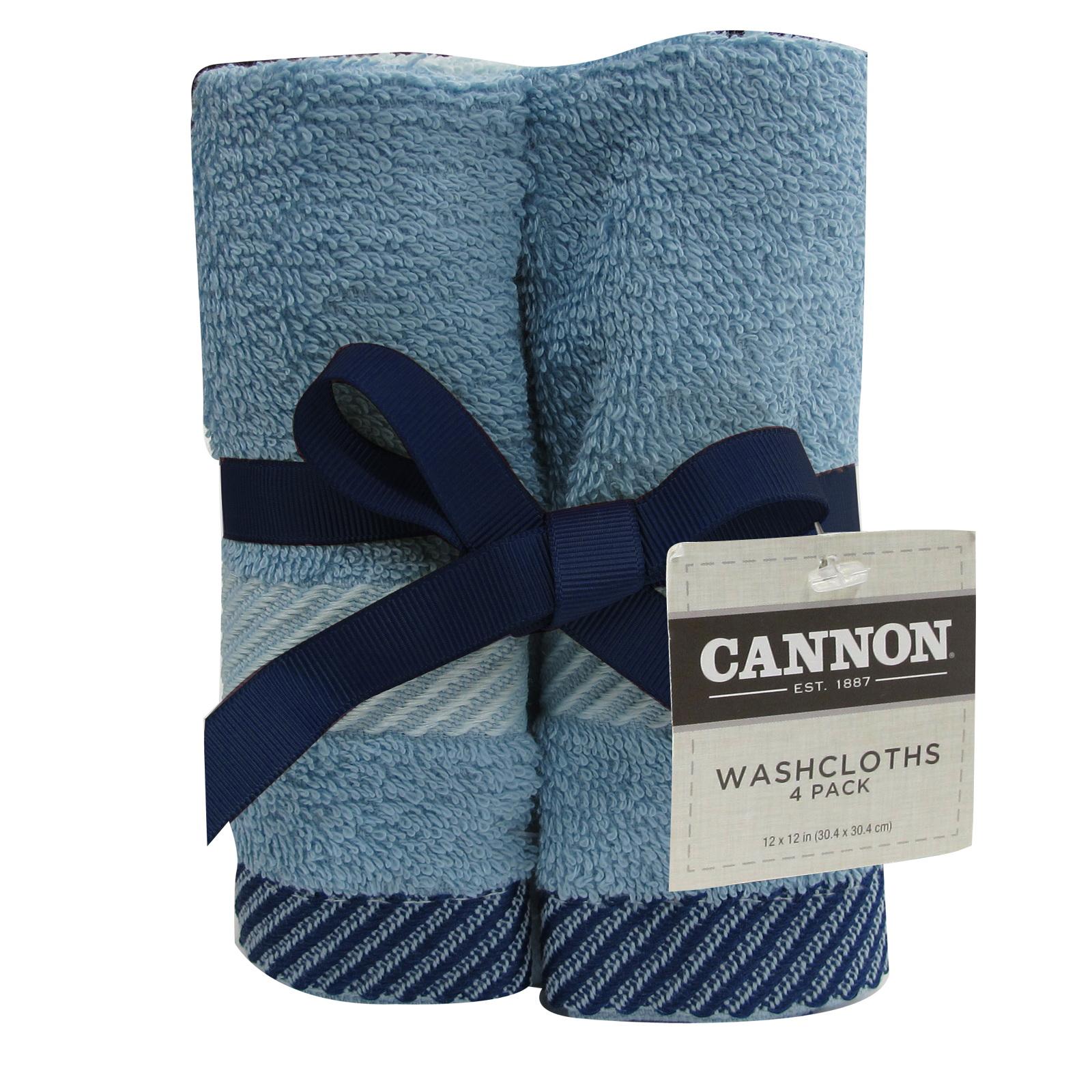 Cannon 4-Pack Washcloths - Bold Stripe Ombre