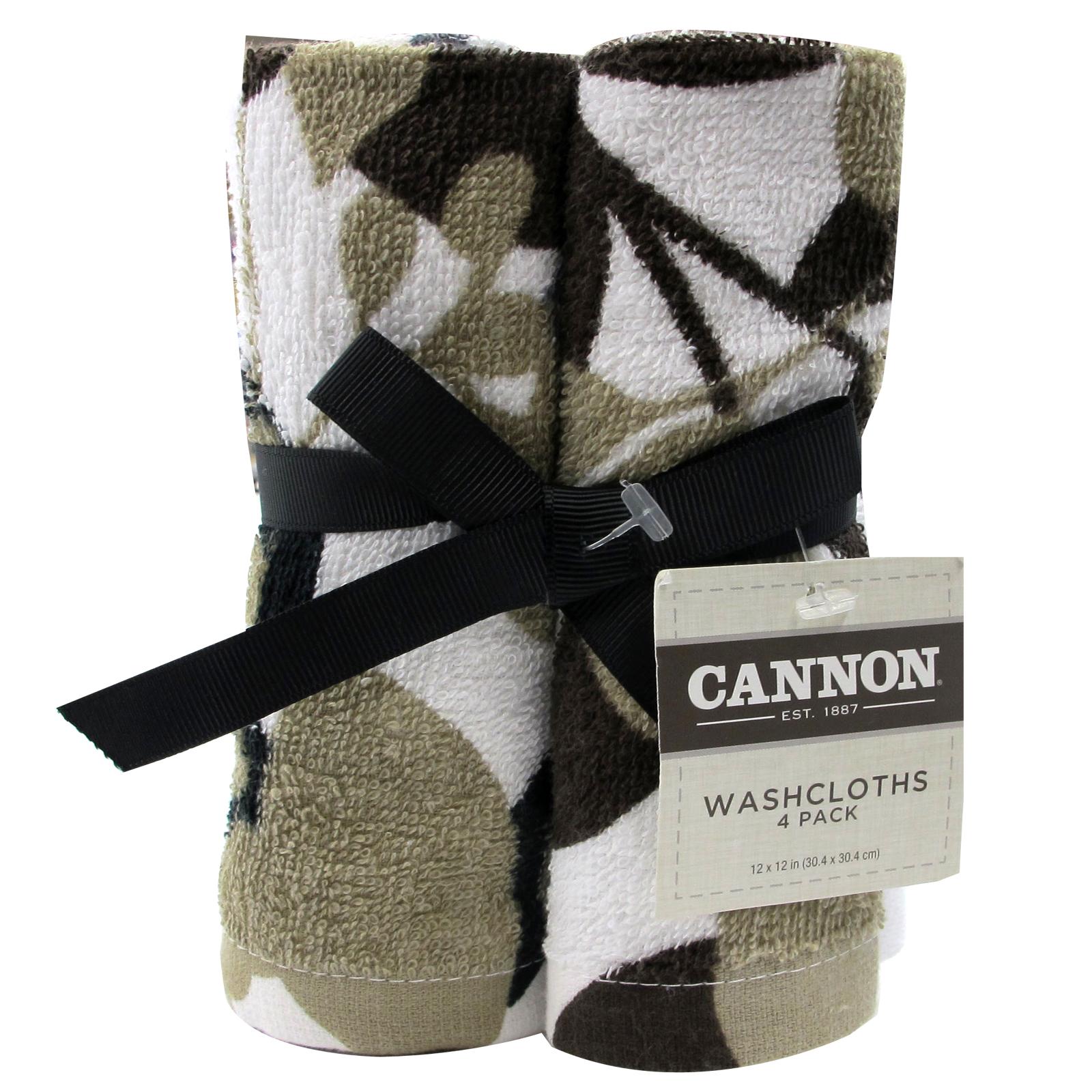 Cannon 4-Pack Washcloths - Leafing