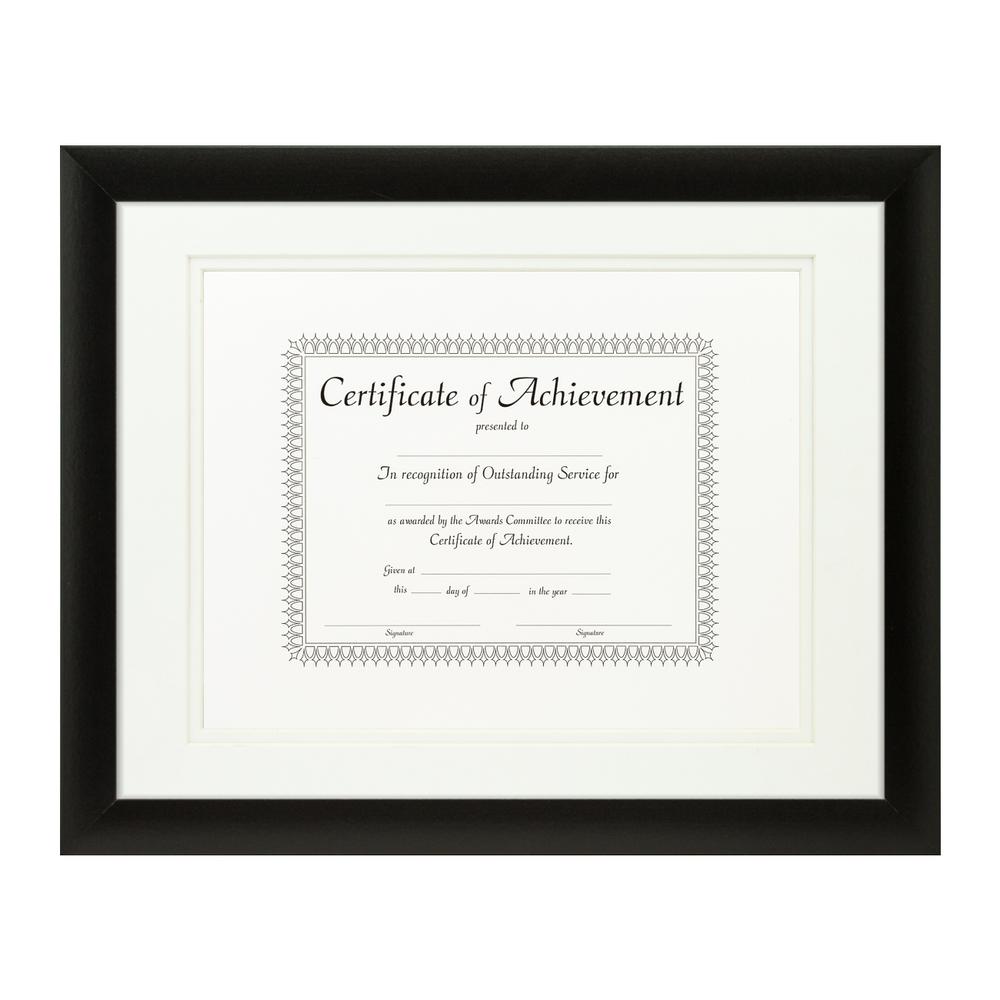 Craig Frames Inc Contemporary Gallery Style Black Document Frame with Double Mat