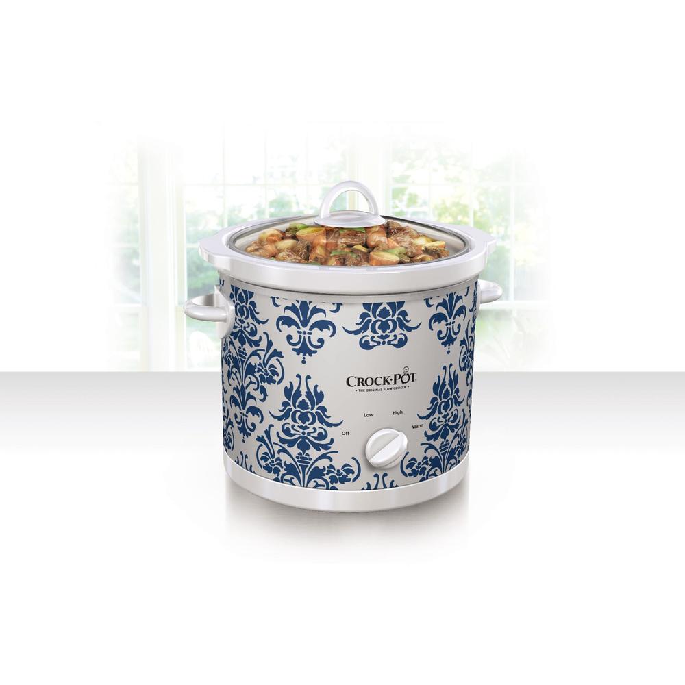 CrockPot SCR300BDK 3 Quart Manual Slow Cooker Blue Damask