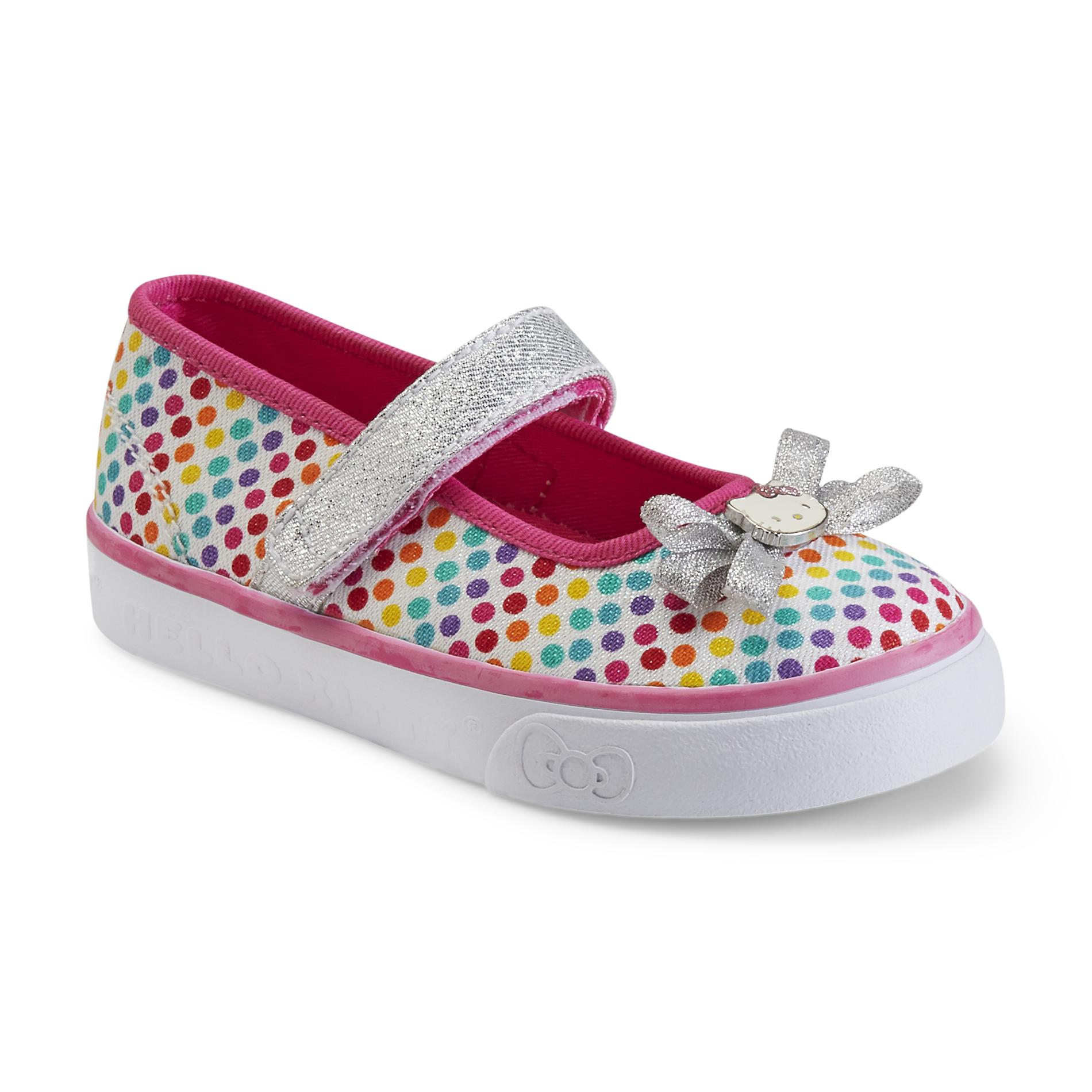 Keds Toddler Girl's Bow-Lovely Hello Kitty Rainbow Dot Sneaker Flats