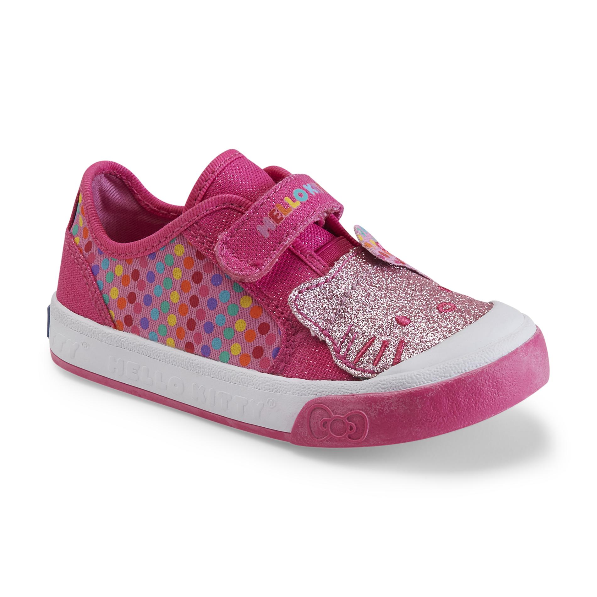 Keds Toddler Girl's Glittery-Kitty Pink/Multicolor/Polka-Dot Shoe