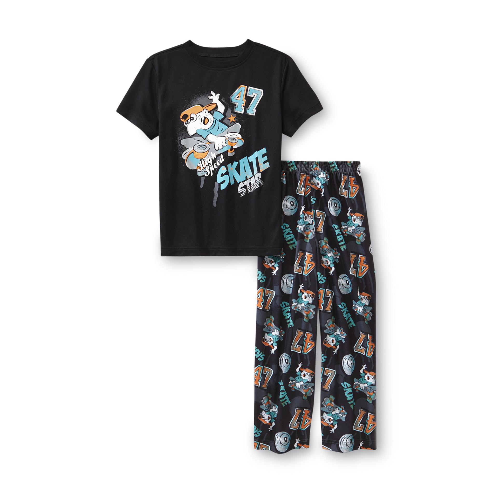 Joe Boxer Boy's Short-Sleeve Pajama T-Shirt & Pants - Skate Star