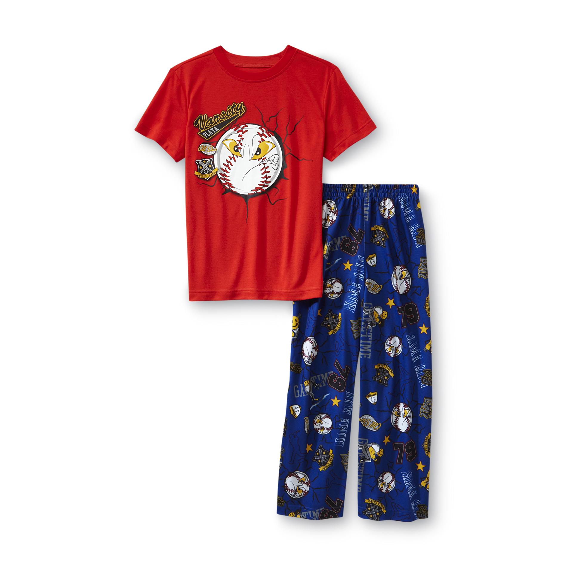 Joe Boxer Boy's Short-Sleeve Pajama T-Shirt & Pants - Baseball