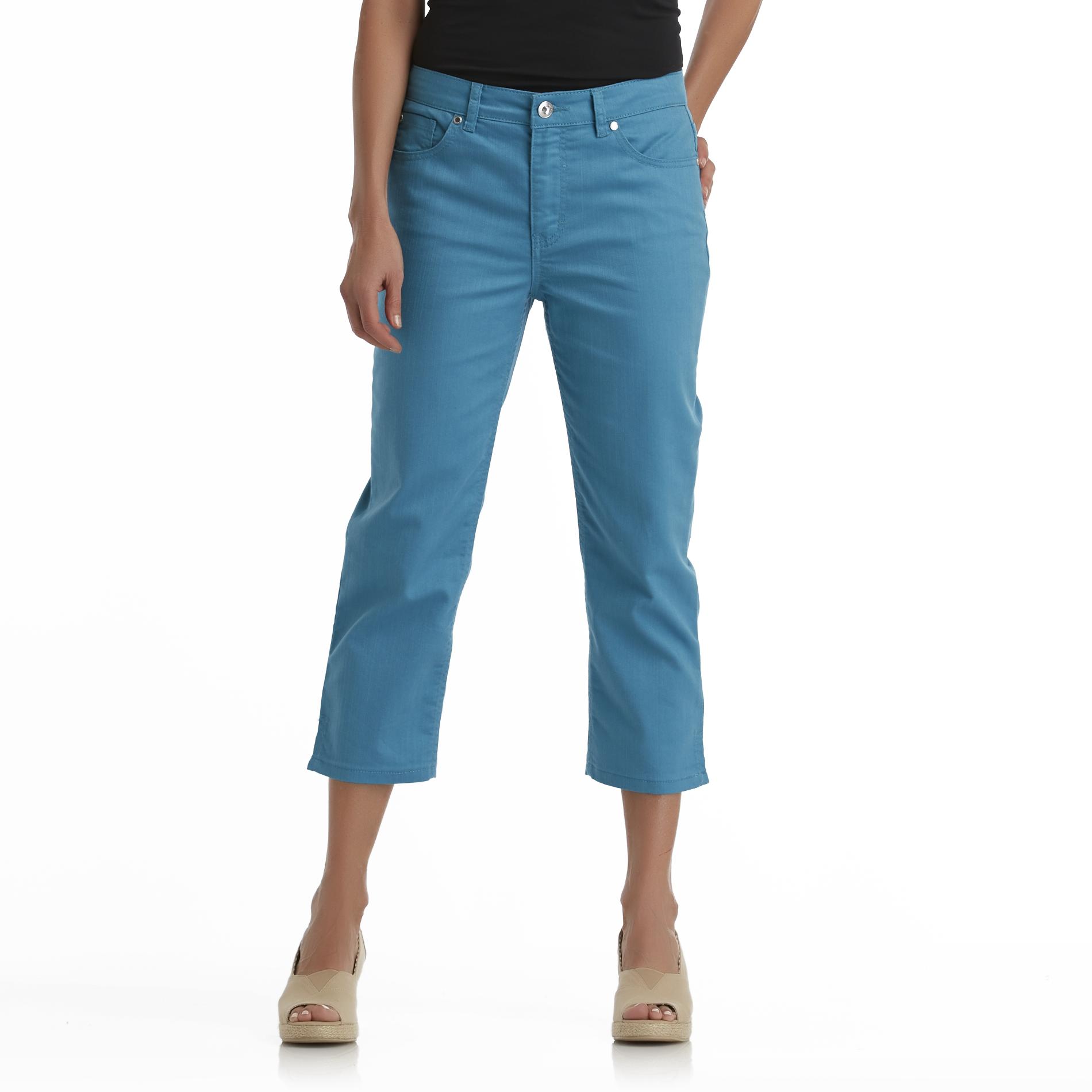 Jaclyn Smith Women's Embellished Colored Denim Jeans