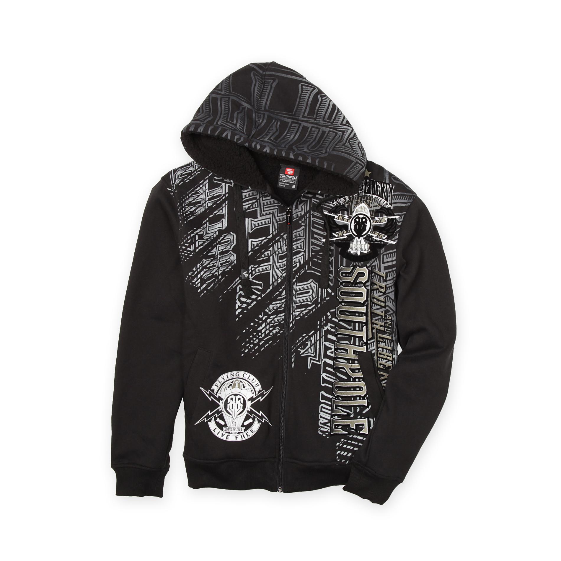 Southpole Young Men's Graphic Sherpa Hoodie Jacket