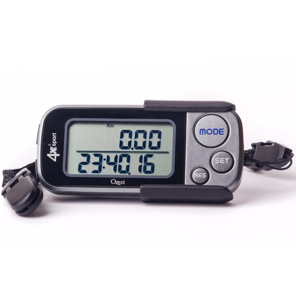 Ozeri 4x3sport Digital Pocket 3D Pedometer with TriAxis Technology and