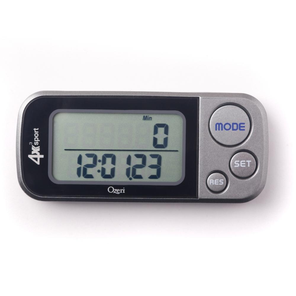 Ozeri 4x3sport Digital Pocket 3D Pedometer with Tri-Axis Technology and 30 Day Memory