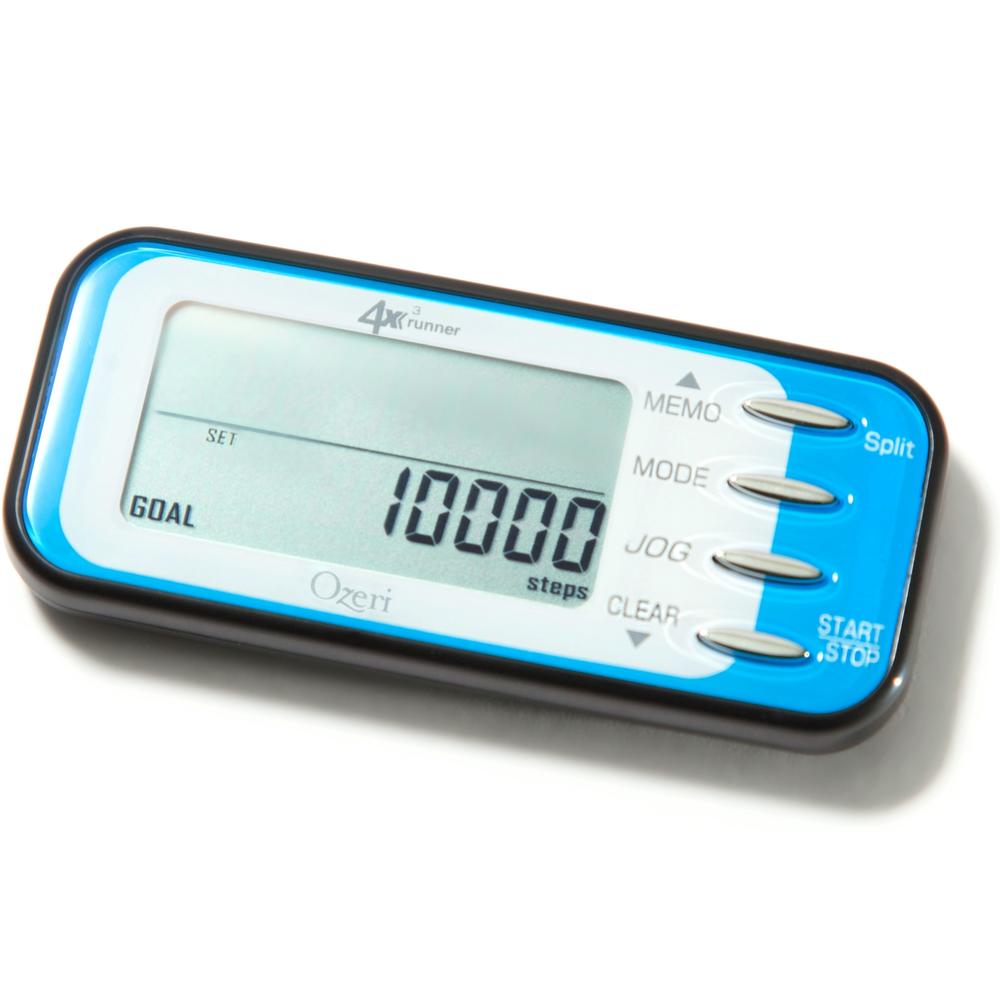 Ozeri 4x3runner Digital Pocket 3D Pedometer with Tri-Axis Technology and Dual Walking & Running Modes