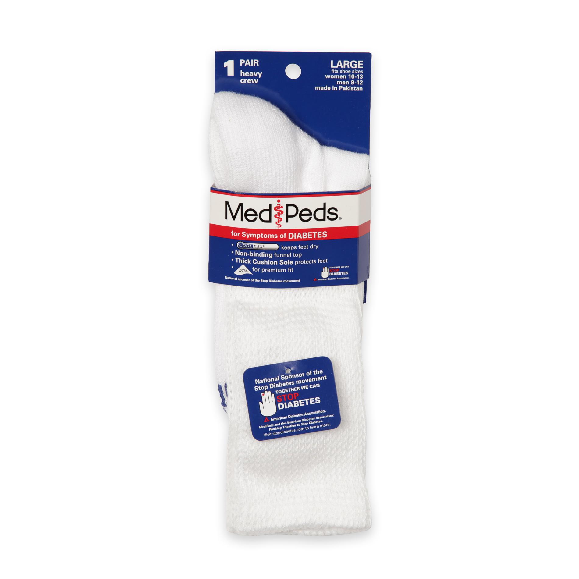 MediPeds Women's Diabetic Crew Socks