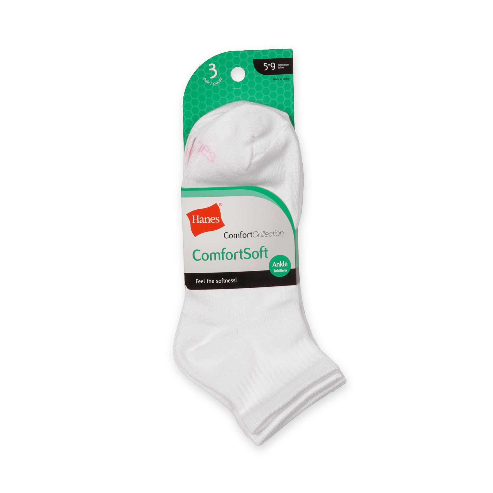 Hanes Women's 3 Pairs Ankle Socks