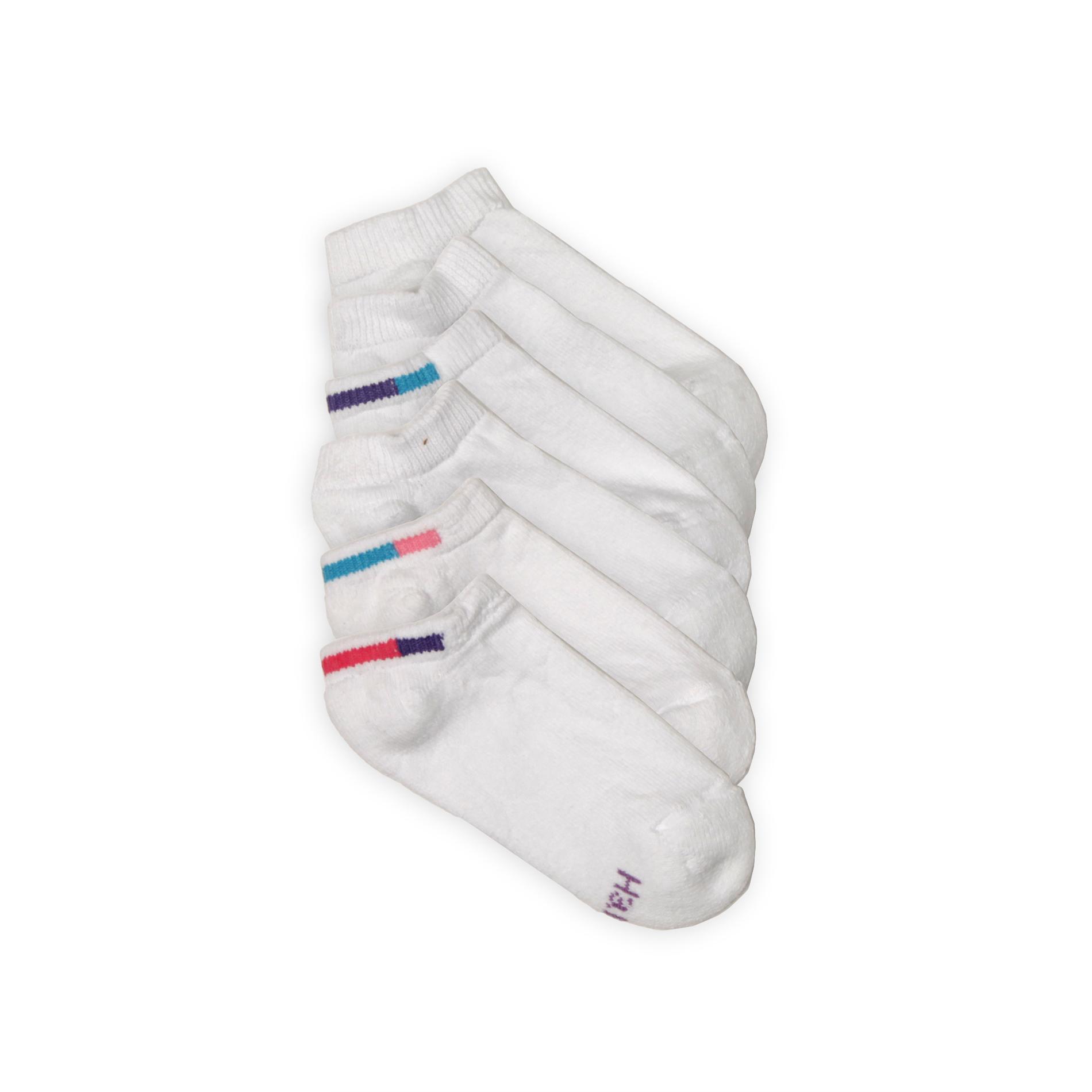 Hanes Girl's 6 Pairs No-Show Socks