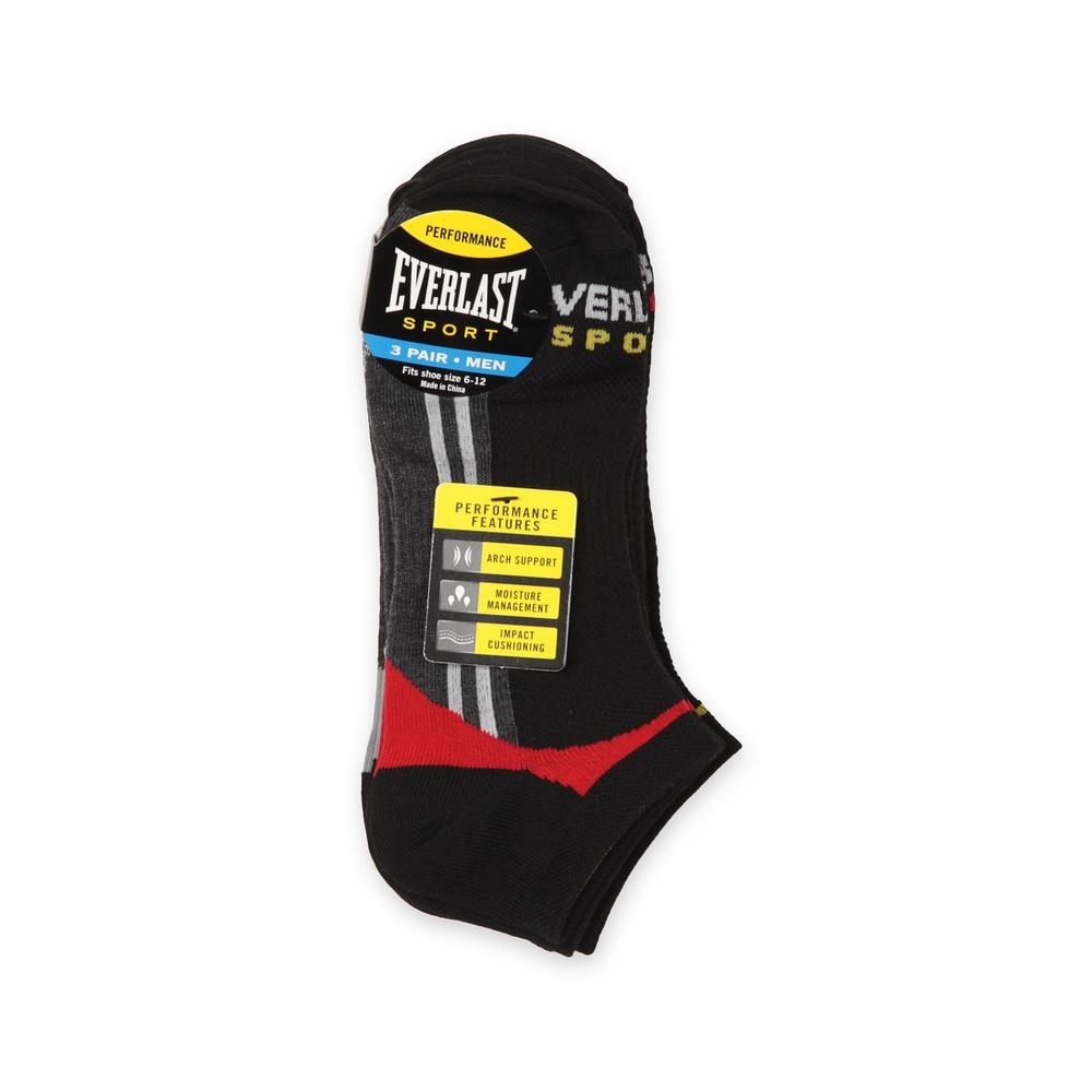 Everlast&reg; Sport Men's 3 Pairs No-Show Performance Socks