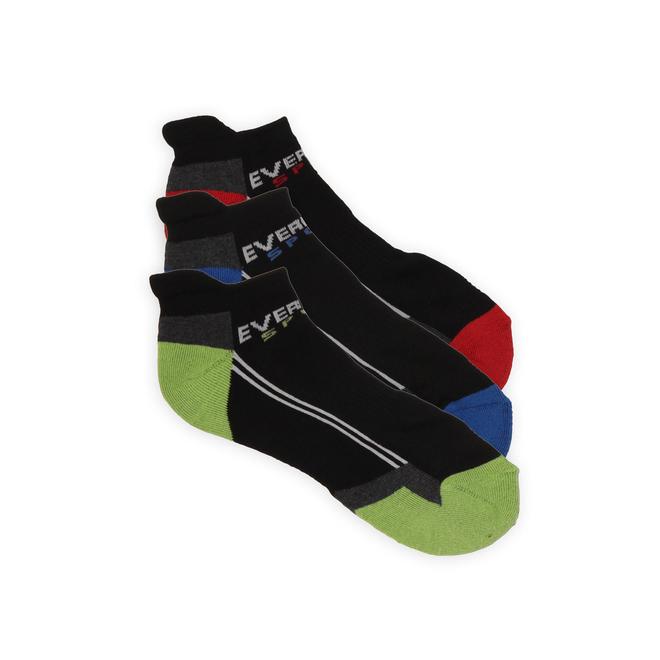 Everlast® Sport Men's 3 Pairs Tabbed NoShow Performance Socks