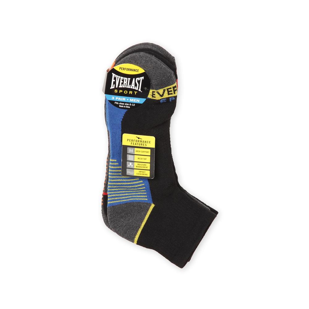 Everlast&reg; Sport Men's 3 Pairs Ankle Height Performance Socks