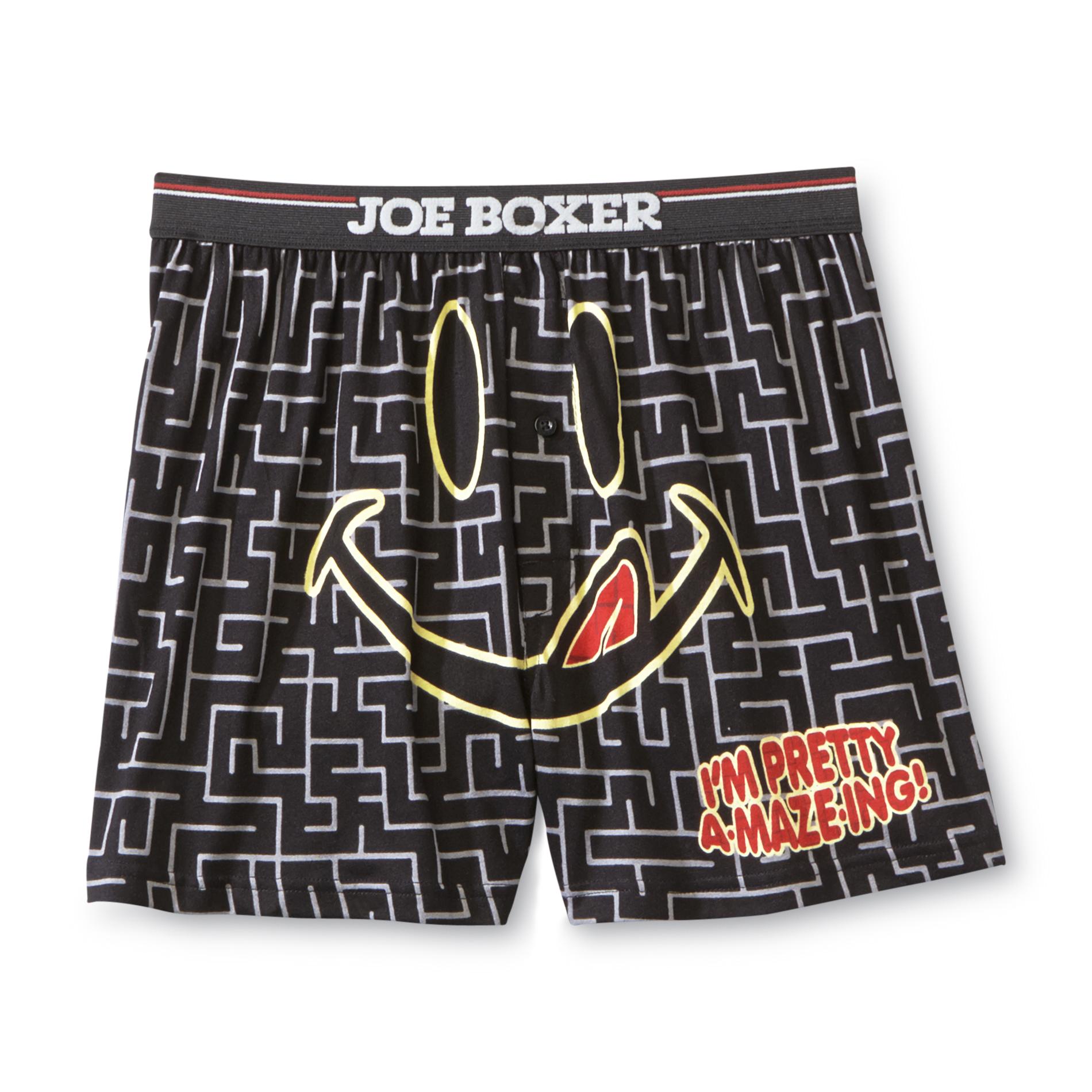 Joe Boxer Men's Glow-In-The-Dark Boxer Shorts - Maze
