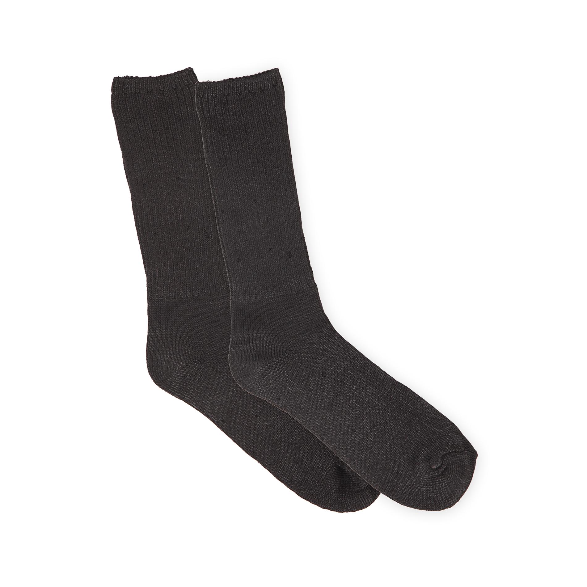 Basic Editions Men's 2Pairs Ribbed Dress Socks
