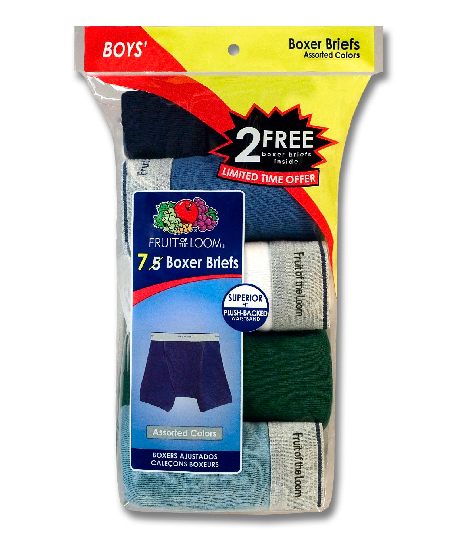 Fruit of the Loom Boy's 7-Pack Boxer Briefs - Assorted Colors