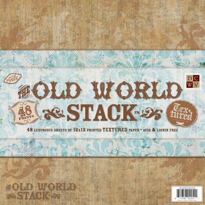 DIECUTS WITH A VIEW Old World Paper Stack 12&#034;X12&#034;-48 Sheets/Pad
