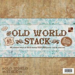DIECUTS WITH A VIEW Die Cuts diecuts with a view ps-005-00008 old world 12 inches by 12 inches paper stack (pack of 1), brown
