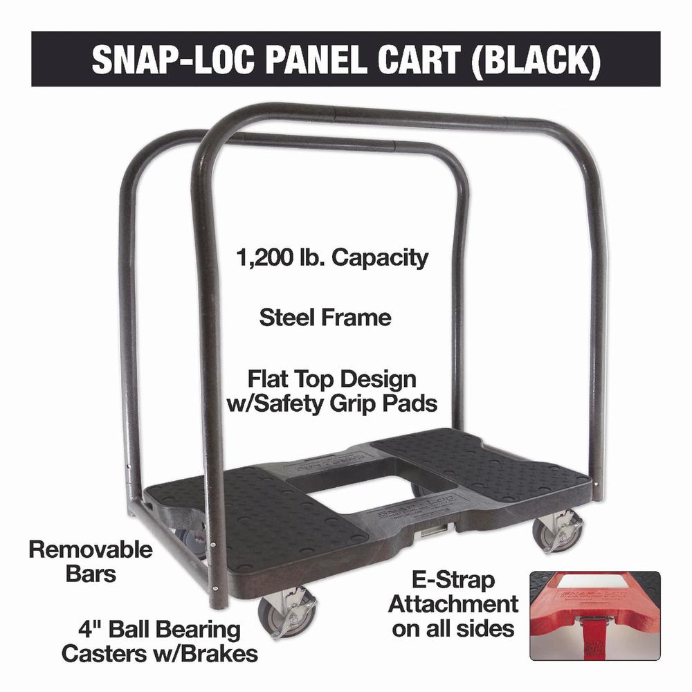 Snap-Loc PANEL CART DOLLY BLACK with 1500 lb Capacity