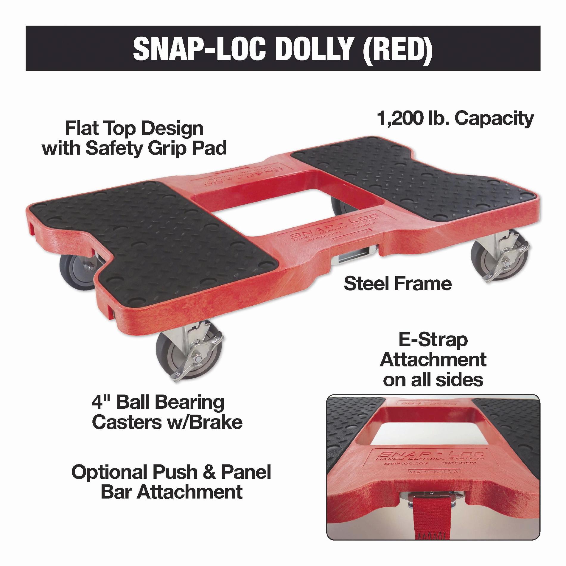 SNAP-LOC Dolly Black (USA!) Avec Capacité De 680,4 Kg, Cadre