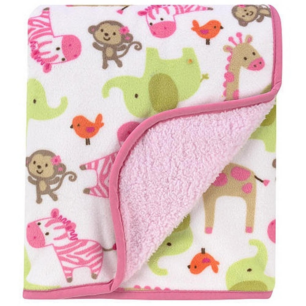 Carter's Infant Girl's Sherpa Blanket - Animals