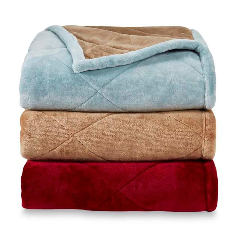Cannon Quilted Plush Flannel Reversible Throw