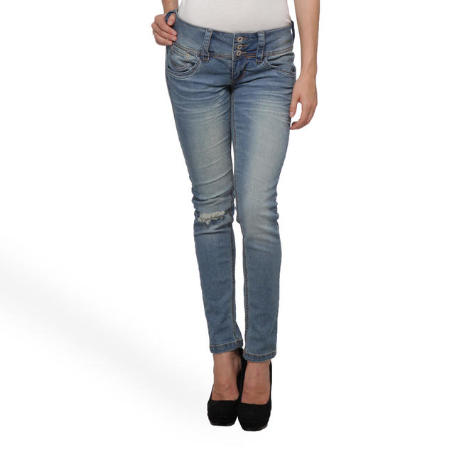 Dollhouse Junior's Distressed Skinny Jeans