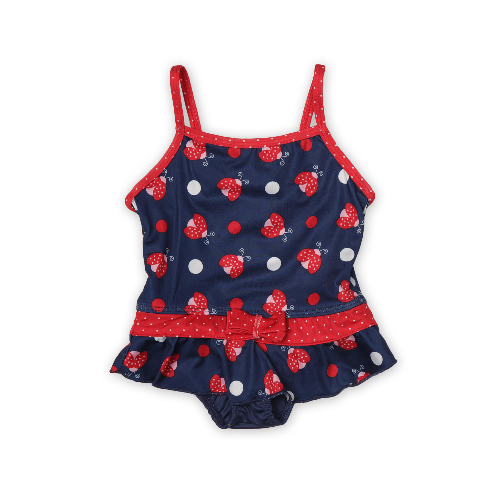 Pink Platinum Infant & Toddler Girl's One-Piece Swimsuit - Ladybug Dots