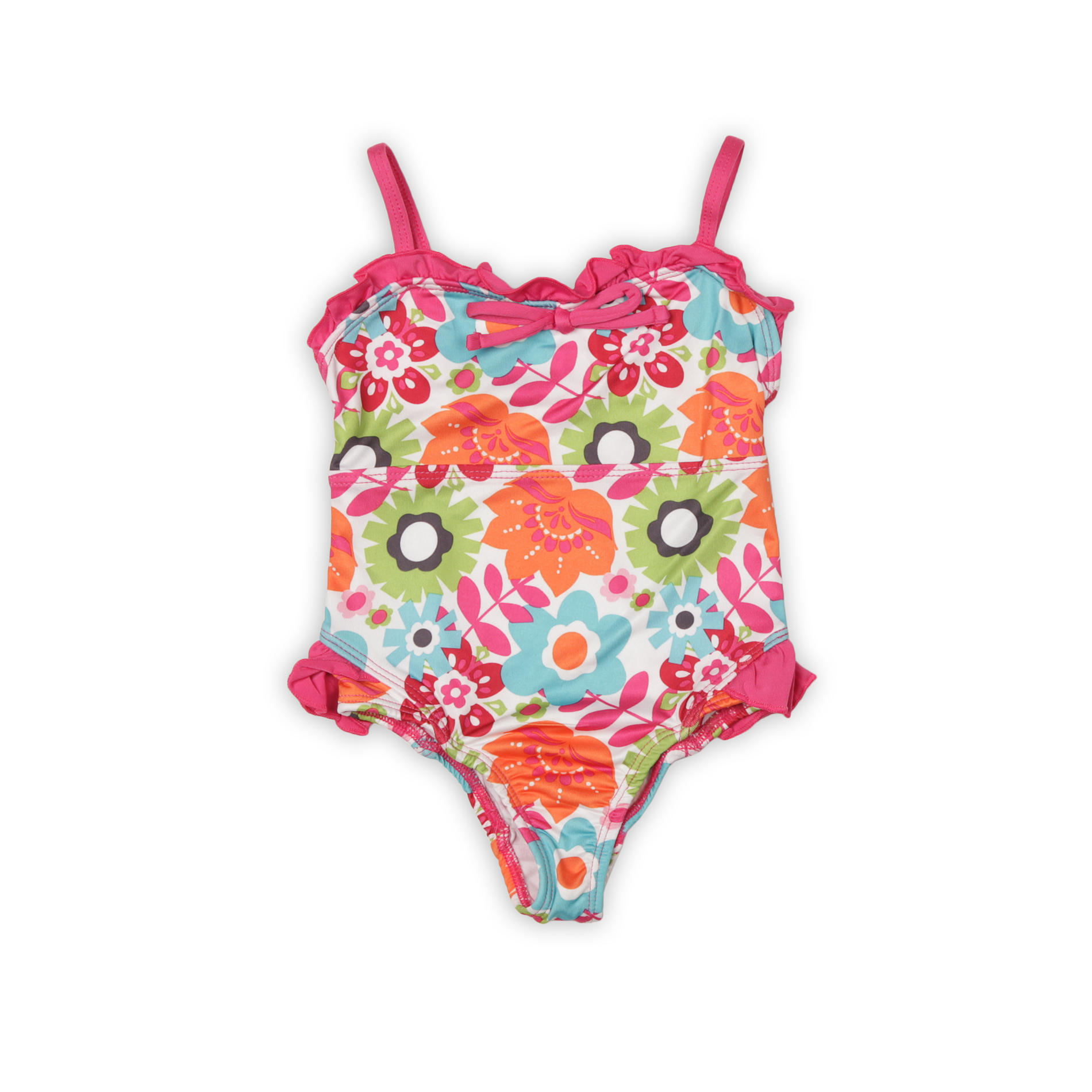 Pink Platinum Infant & Toddler Girl's One-Piece Swimsuit - Rainbow Floral