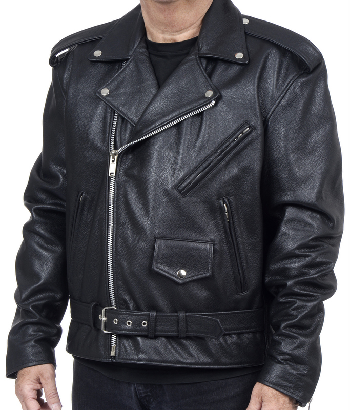 Excelled Men's Big and Tall Classic Motorcycle Jacket - Online Exclusive